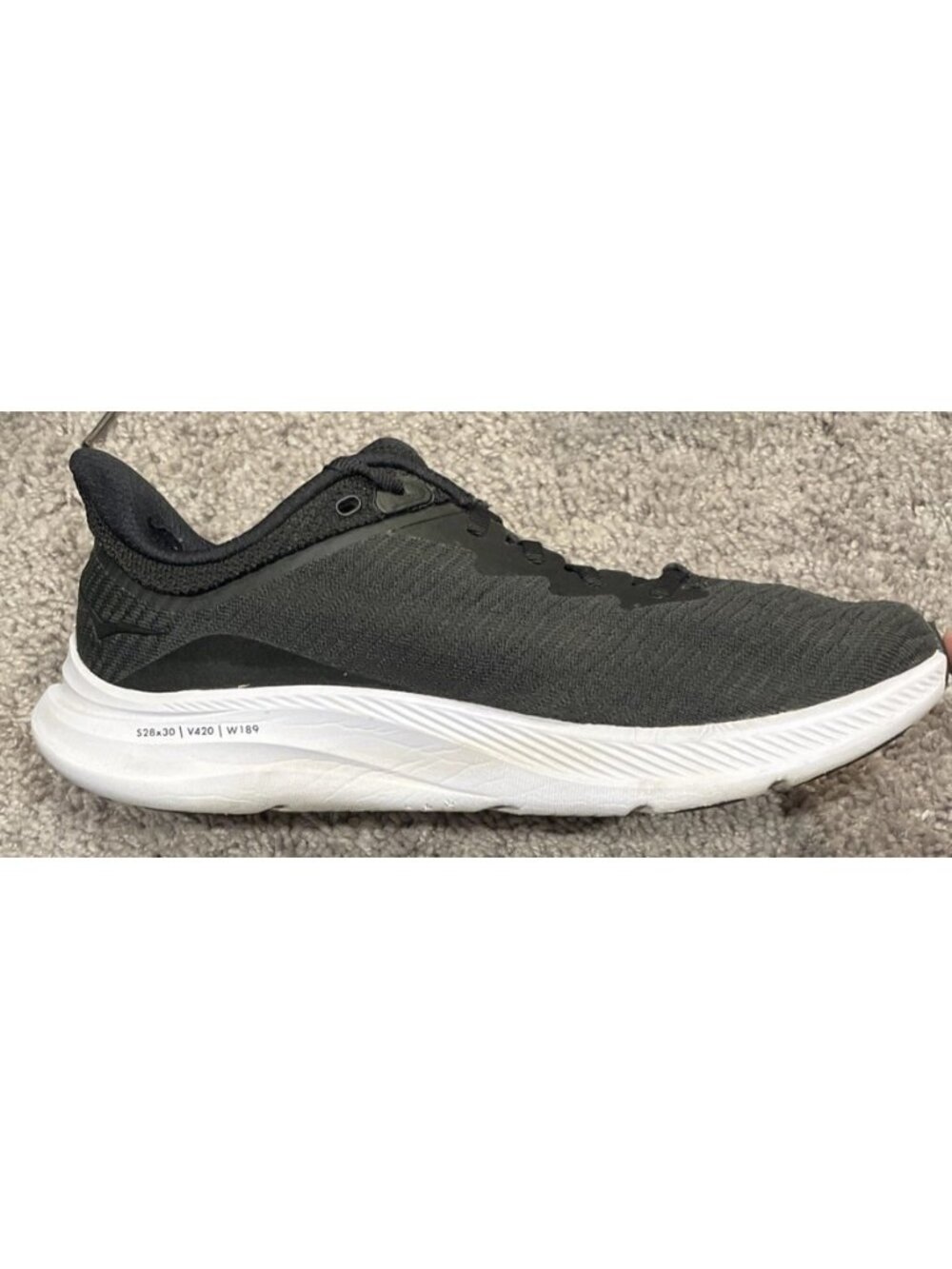 Hoka One One Womens Solimar 1123096 BWHT Black Running Shoes Sneakers Size 9.5 B - Picture 2 of 8